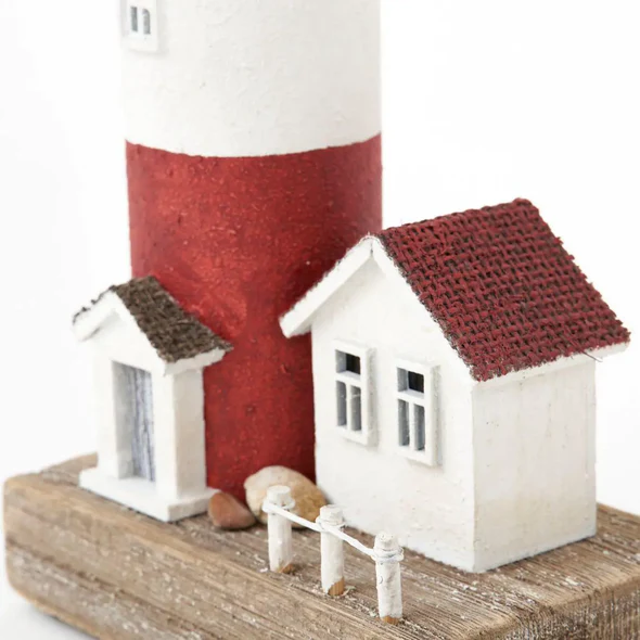 Resin lighthouse with house and LED