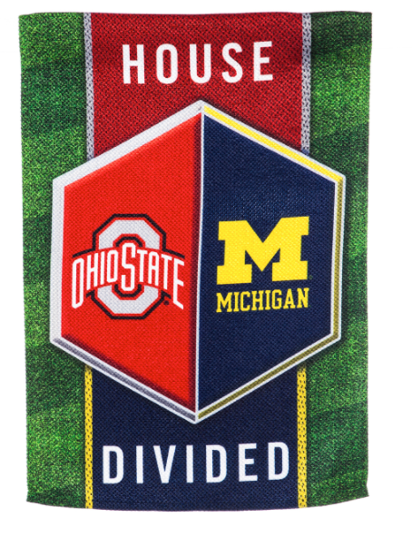 Michigan/Ohio State House Divided Garden Flag