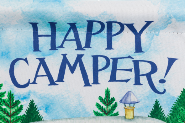 Happy Camper Garden Suede Flag - Buckeye Lake Place