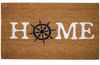 29 Inch Coir Door Mat With Ship's Wheel Design and Home Sentiment