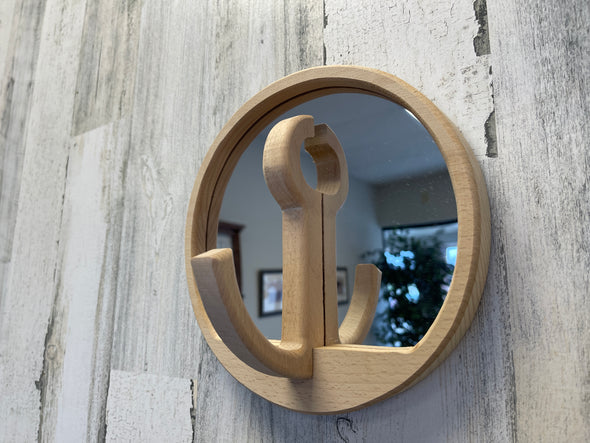 Mirror with Anchor Hook