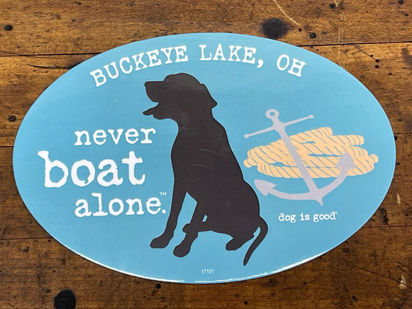 Buckeye Lake Ohio Never Boat Alone Magnet