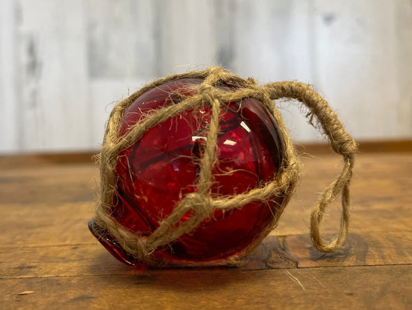 Glass Buoys with Jute Netting