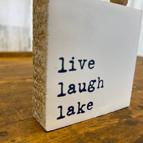 Live Lake Box Sign w/ Beads