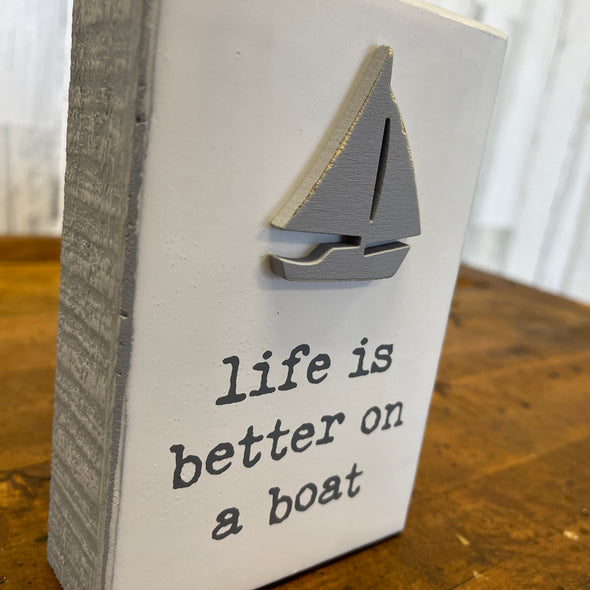 On A Boat 3D Box Sign