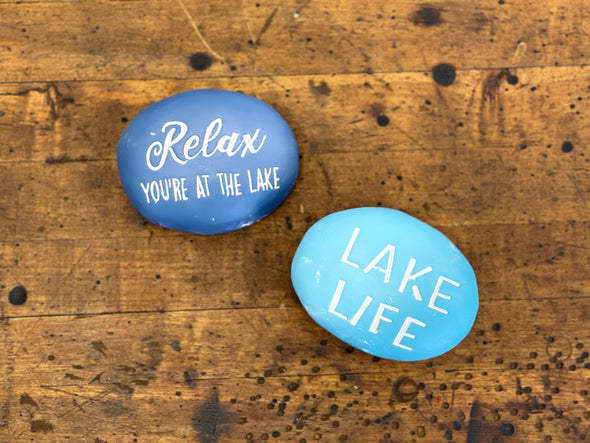 Lake Life & Relax Resin Stones