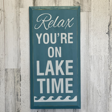 On The Lake Time Sign