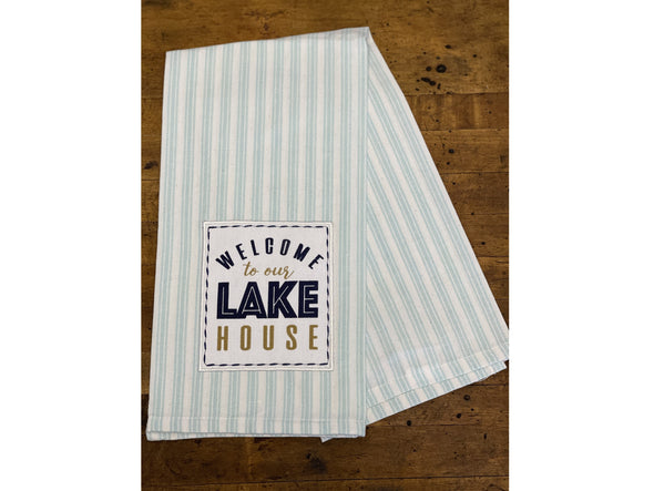 Lake House Ticking Stripe Hand Towel