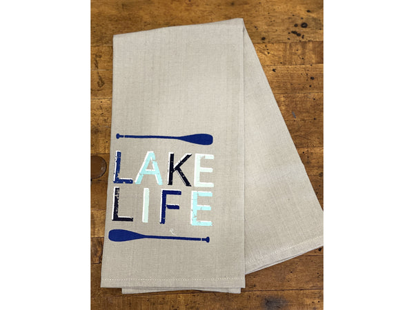 Lake Life Oar Hand Towel, Nautical Themed Kitchen Dish Towel, Decorative  Dish Towels – Buckeye Lake Place