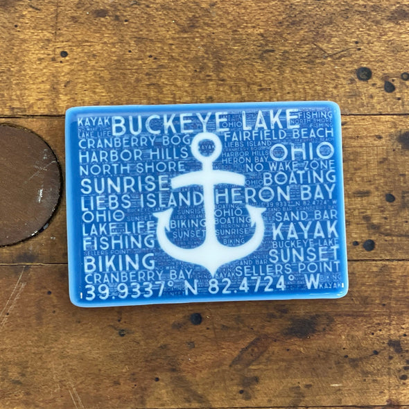 Inverse Anchor Icon Ceramic Magnet