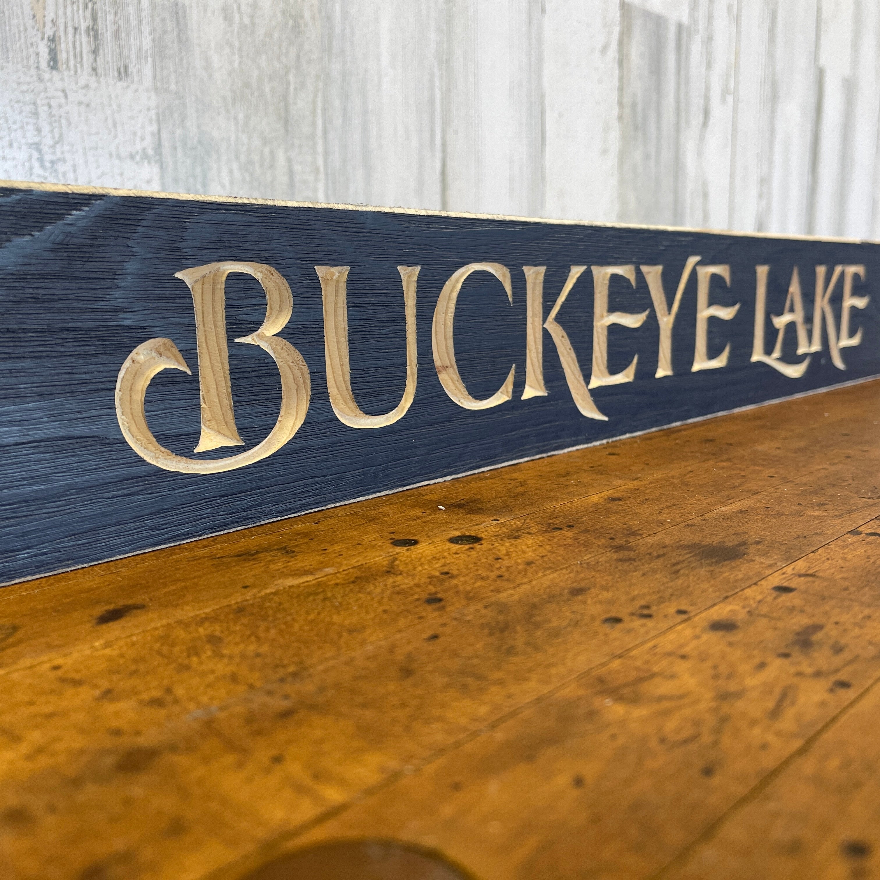 USA Buckeye Lake Barnwood Sign