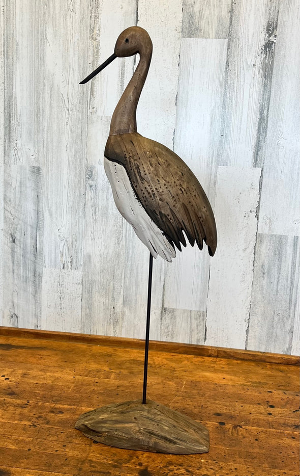 Wood Heron Bird Decor