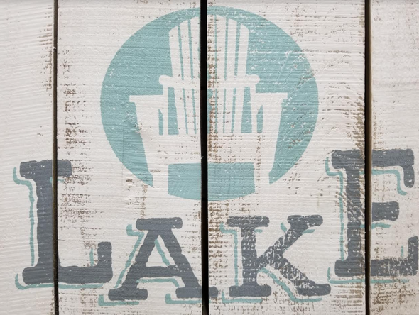 Lake/Chair Sign
