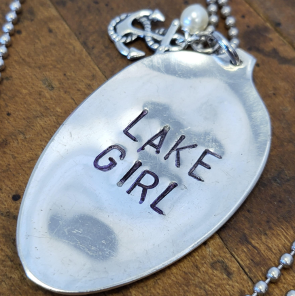 Spoon Lake Girl Necklace With Anchor Pendant