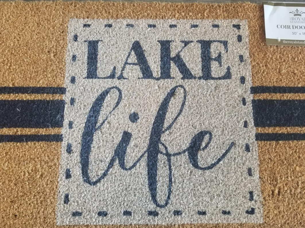 Welcome to Our Lake House Doormat, Oars Summer Lake Door Mat