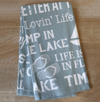 Lake Life Flour Sack Hand Towel