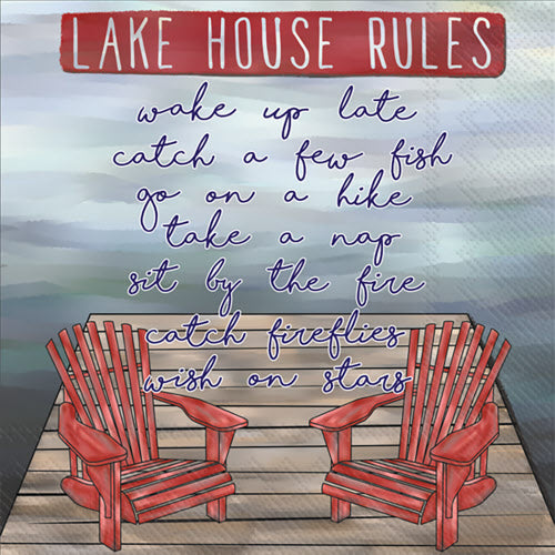 Lake Rules Napkin