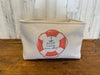 White Storage Bin Featuring "Keep Your Dreams Afloat" Sentiment and Life Ring with Rope Design