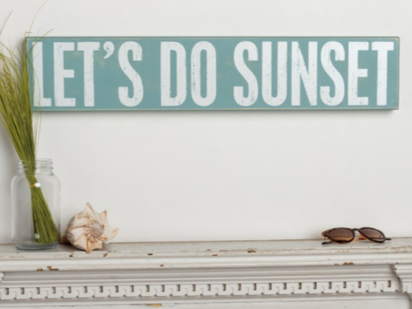 Let's Do Sunset Box Sign