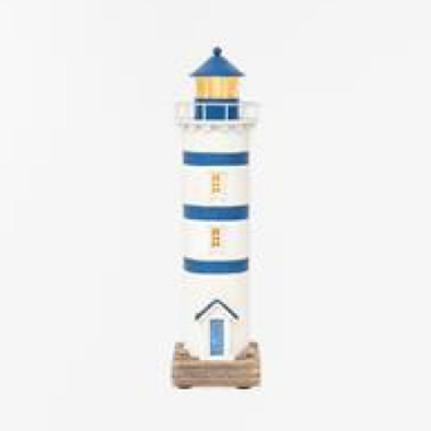 A Decorative Lighthouse With Built-In White And Blue LEDs