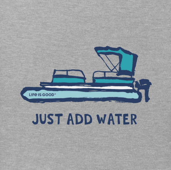 Men's Just Add Water Pontoon Boat Crusher Tee - Buckeye Lake Place