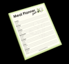 50 Page Green Corner Meal Planner Jumbo Notepad