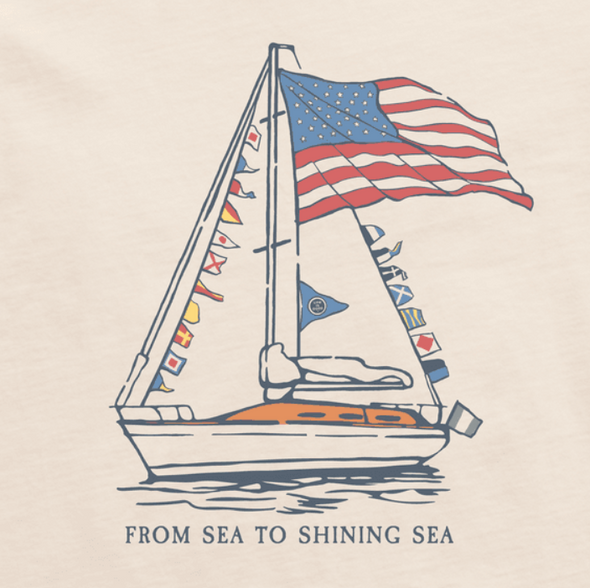 Men's Big USA Sailboat Short Sleeve Tee