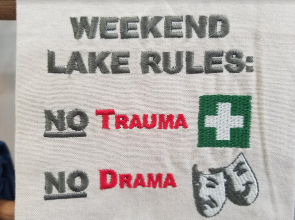 No Trauma No Drama Dishtowel - Buckeye Lake Place