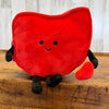 Red Stuffed Toy featuring Ohio Map Shape with Arms and Feet