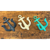 8 1/2 Inch Oversized Cast Iron Metal Anchor Wall Hook With Blue, Sand, And Green Color 