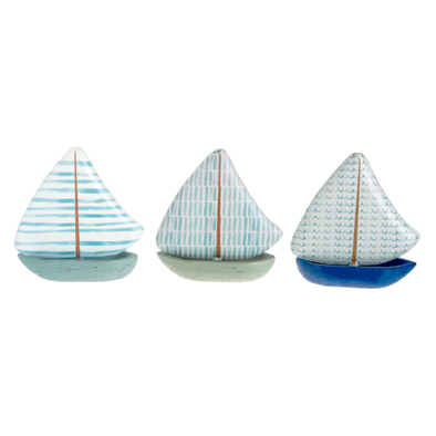 5.5 Inch Home Decor Featuring Colorful Sailboat Design