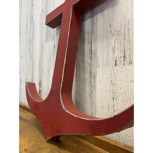 Recycled Metal Anchor Red