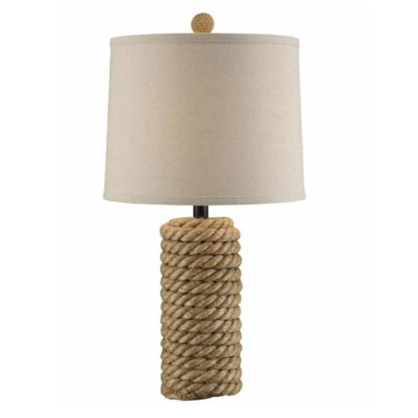 25.5 Inch Table Lamp Featuring Rope Around the Base Design