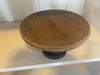 10 Inch Round Wooden Display Riser with Metal Base