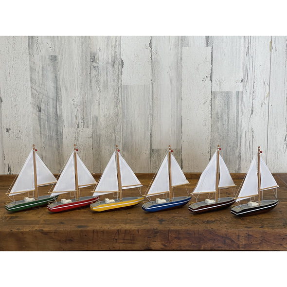 Assorted Colors Ornament Featuring Sailboat Design With White Sail