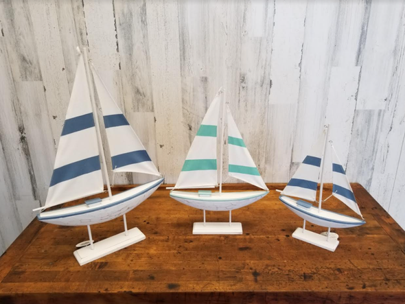 Assorted Colors Sitter Featuring Sailboat Design With Stripe Sail