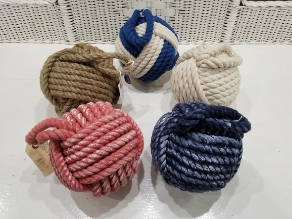Colorful Nylon Ship Knot Featuring Monkey's Fist Type Knot