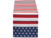 54 Inch 100 Percent Cotton Table Runner Featuring American Flag Design