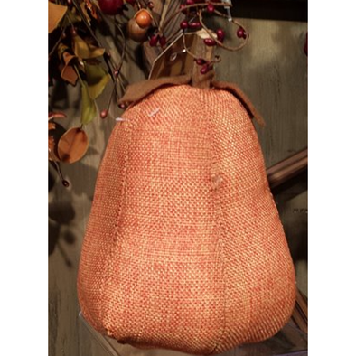 7.5 Inch Holiday Themed Home Decoration Featuring Stuffed Burlap Country Gourd