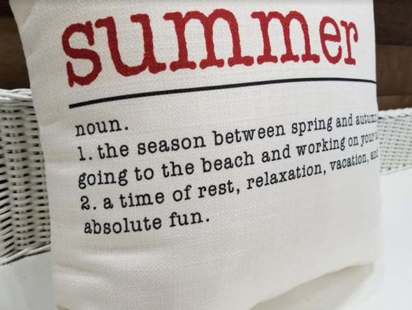 Summer Definition Pillow - Red
