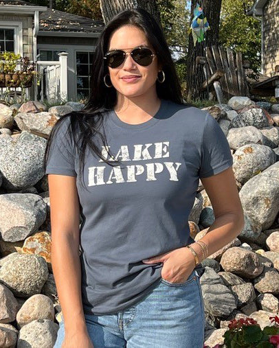 Lake Happy Short Sleeve Classic Tee Shirt