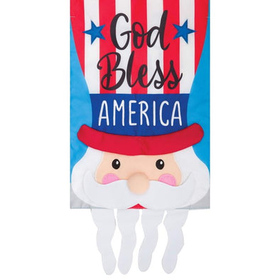 Uncle Sam God Bless America Garden Size Flag