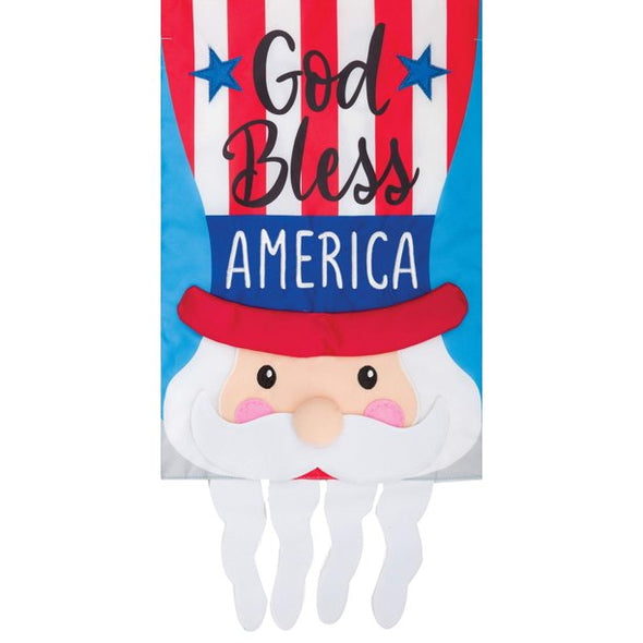 Uncle Sam God Bless America Garden Size Flag