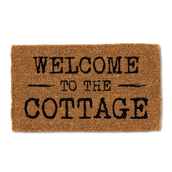 30 Inch Coir Door Mat With Welcome to the Cottage Phrase