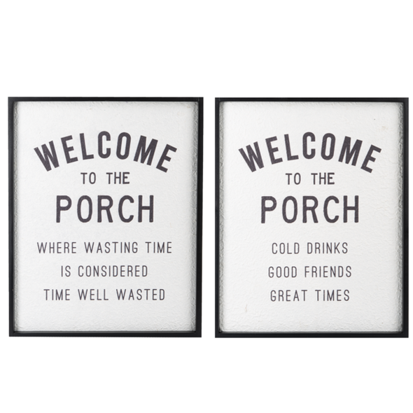 18 Inch Wall Decor With Multi Color Featuring "Welcome To The Porch" Text