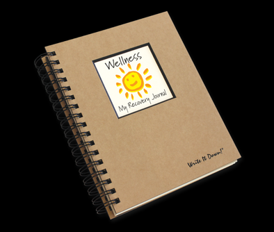 200 Page Brown Guided Format Wellness Recovery Track Journal