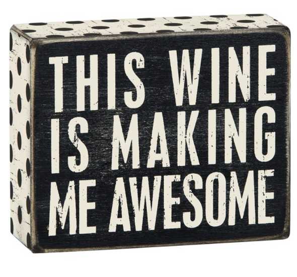 Wine Awesome Box Sign - Buckeye Lake Place