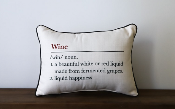 Wine Definition Pillow - Buckeye Lake Place