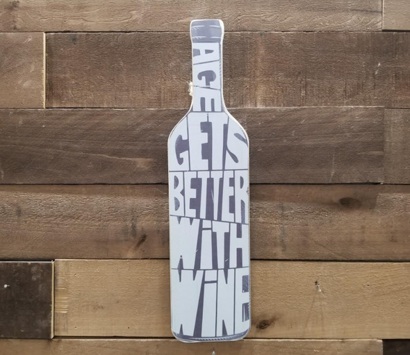 Wood Wine Bottle Wall Décor