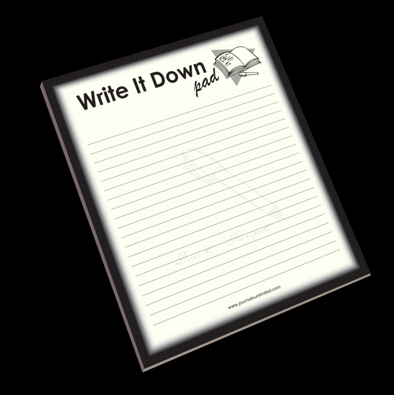 50 Page Black Margin Write It Down Blank Jumbo Notepad